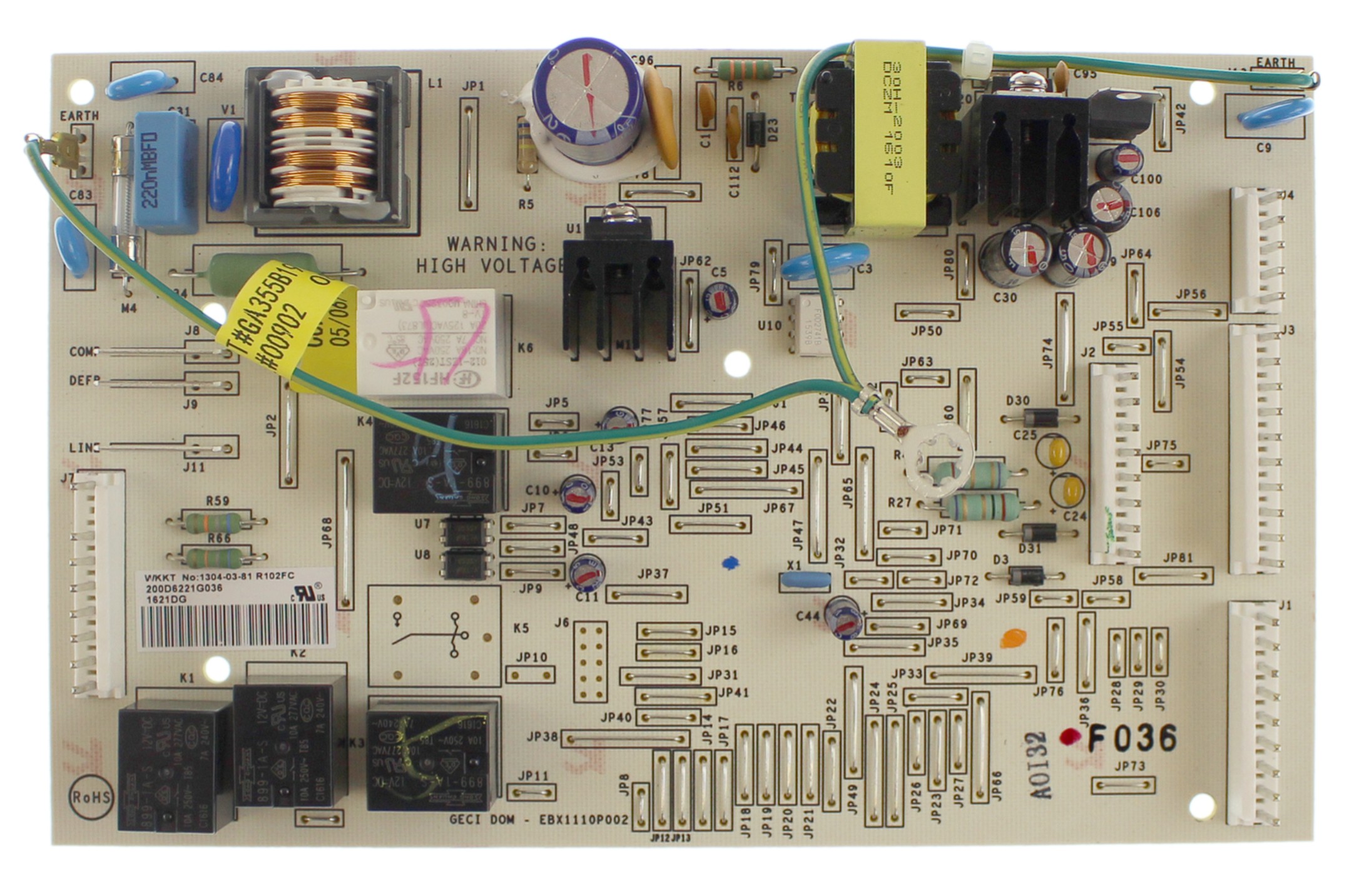 WR01F04224 - Genuine OEM GE Refrigerator Main Control Board